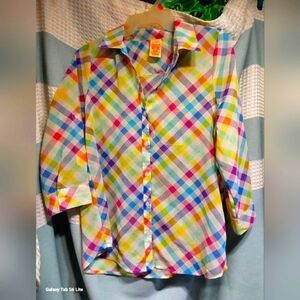 Faded Glory Multi Colored plaid shirt